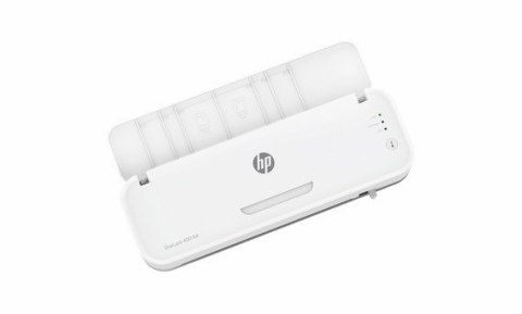 HP Laminator ONELAM 400 A3, na zimno/gorąco, zintegrowany trymer, zaokrąglacz rogów, prędkość 40cm/min + 15 folii: 3xA4, 4xA5, 4 Hewlett-Packard HP Laminator ONELAM 400 A3, na zimno/gorąco, zintegrowany trymer, zaokrąglacz rogów, prędkość 40cm/min + 15 folii: 3xA4, 4xA5, 4 Hewlett-Packard