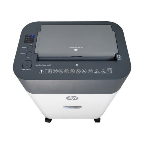 HP Niszczarka ONESHRED Auto 100CC, biało-szara Hewlett-Packard HP Niszczarka ONESHRED Auto 100CC, biało-szara Hewlett-Packard