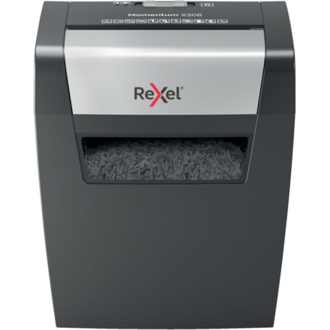Rexel Niszczarka Momentum X308, 8 kartek, P-3, 15 l kosz, czarna REXEL