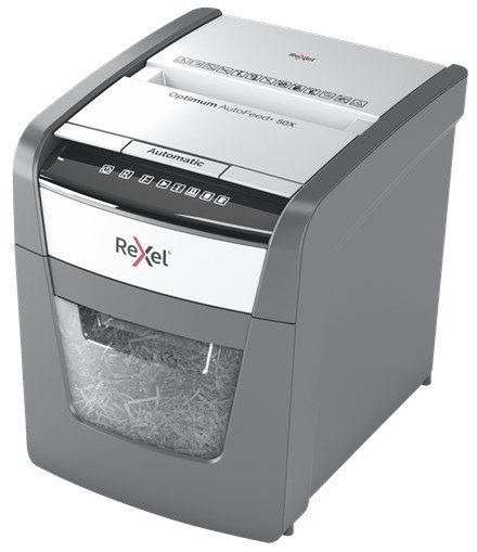 Rexel Niszczarka Optimum AutoFeed+ 50X, (P-4), 50 kartek, 20 l kosz REXEL Rexel Niszczarka Optimum AutoFeed+ 50X, (P-4), 50 kartek, 20 l kosz REXEL