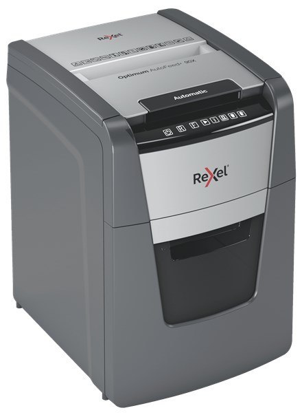 Rexel Niszczarka Optimum AutoFeed+ 90X, (P-4), 90 kartek, 34 l kosz REXEL Rexel Niszczarka Optimum AutoFeed+ 90X, (P-4), 90 kartek, 34 l kosz REXEL
