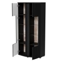 Witryna 2D MICHELLE 86x35-47xH180 czarny/dąb viking Cama MEBLE