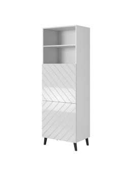Witryna ABETO 60x40xH176,5 biały/biały połysk Cama MEBLE