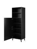 Witryna ABETO 60x40xH176,5 czarny/czarny połysk Cama MEBLE