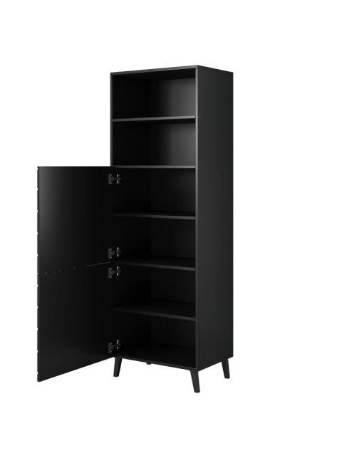 Witryna ABETO 60x40xH176,5 czarny/czarny połysk Cama MEBLE Witryna ABETO 60x40xH176,5 czarny/czarny połysk Cama MEBLE