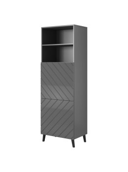 Witryna ABETO 60x40xH176,5 grafit/grafit połysk Cama MEBLE