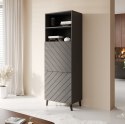 Witryna ABETO 60x40xH176,5 grafit/grafit połysk Cama MEBLE