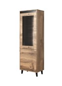 Witryna NORD 60x38x182,5 dąb wotan/antracyt Cama MEBLE