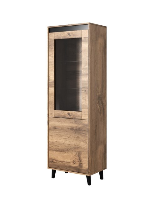 Witryna NORD 60x38x182,5 dąb wotan/antracyt Cama MEBLE Witryna NORD 60x38x182,5 dąb wotan/antracyt Cama MEBLE