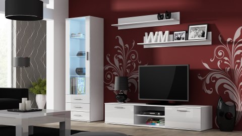 Witryna SOHO S1 biały/ biały połysk Cama MEBLE Witryna SOHO S1 biały/ biały połysk Cama MEBLE