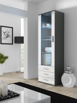 Witryna SOHO S1 szary/ biały połysk Cama MEBLE