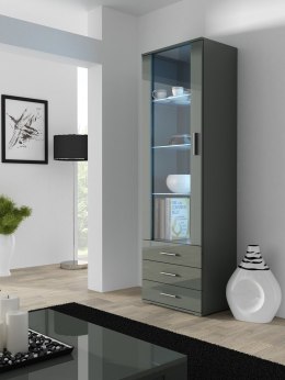 Witryna SOHO S1 szary/ szary połysk Cama MEBLE