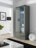 Witryna SOHO S6 2D2S szary/ szary połysk Cama MEBLE