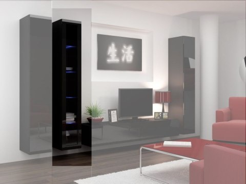 Witryna VIGO szkło'180' 180/40/30 czarny/czarny poł Cama MEBLE Witryna VIGO szkło'180' 180/40/30 czarny/czarny poł Cama MEBLE