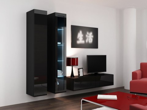 Witryna VIGO szkło'180' 180/40/30 czarny/czarny poł Cama MEBLE Witryna VIGO szkło'180' 180/40/30 czarny/czarny poł Cama MEBLE