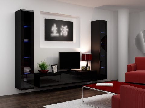 Witryna VIGO szkło'180' 180/40/30 czarny/czarny poł Cama MEBLE Witryna VIGO szkło'180' 180/40/30 czarny/czarny poł Cama MEBLE