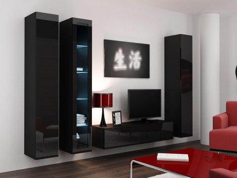 Witryna VIGO szkło'180' 180/40/30 czarny/czarny poł Cama MEBLE Witryna VIGO szkło'180' 180/40/30 czarny/czarny poł Cama MEBLE