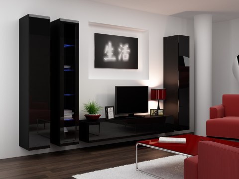 Witryna VIGO szkło'180' 180/40/30 czarny/czarny poł Cama MEBLE Witryna VIGO szkło'180' 180/40/30 czarny/czarny poł Cama MEBLE