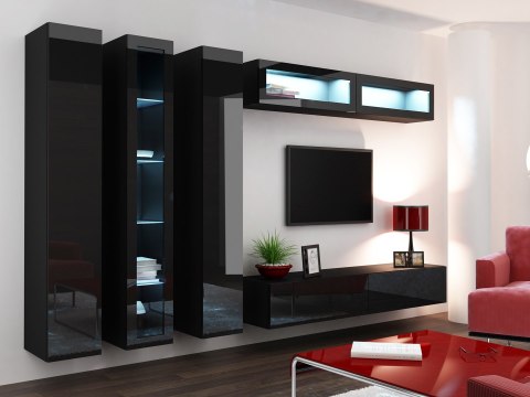 Witryna VIGO szkło'180' 180/40/30 czarny/czarny poł Cama MEBLE Witryna VIGO szkło'180' 180/40/30 czarny/czarny poł Cama MEBLE