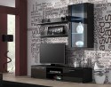 Witryna wisząca SOHO czarny/ czarny połysk Cama MEBLE