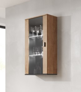 Witryna wisząca SOHO dąb lefkas+ czarny Cama MEBLE