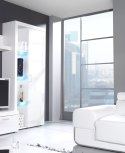 Witryna wysoka SAMBA (Unit 2) biały/biały połysk Cama MEBLE