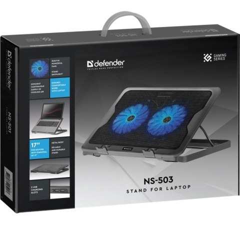 DEFENDER PODSTAWKA CHŁODZĄCA POD LAPTOPA NS-503 15.6"-17" 2W 2XUSB 29503 Defender DEFENDER PODSTAWKA CHŁODZĄCA POD LAPTOPA NS-503 15.6"-17" 2W 2XUSB 29503 Defender