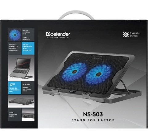 DEFENDER PODSTAWKA CHŁODZĄCA POD LAPTOPA NS-503 15.6"-17" 2W 2XUSB 29503 Defender DEFENDER PODSTAWKA CHŁODZĄCA POD LAPTOPA NS-503 15.6"-17" 2W 2XUSB 29503 Defender