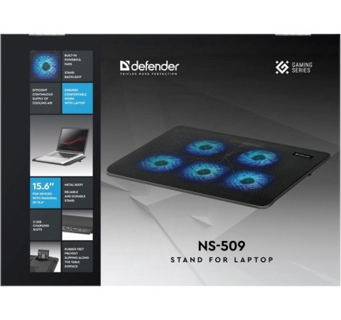 DEFENDER PODSTAWKA CHŁODZĄCA POD LAPTOPA NS-509 15.6" 5W 2XUSB 29509 Defender DEFENDER PODSTAWKA CHŁODZĄCA POD LAPTOPA NS-509 15.6" 5W 2XUSB 29509 Defender