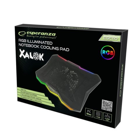 ESPERANZA PODSTAWKA CHŁODZĄCA GAMING RGB XALOK EGC110 Esperanza ESPERANZA PODSTAWKA CHŁODZĄCA GAMING RGB XALOK EGC110 Esperanza