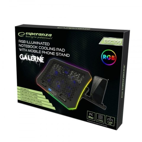 ESPERANZA PODSTAWKA CHŁODZĄCA GAMING Z PODSTAWKĄ NA TELEFON RGB GALERNE EGC109 Esperanza ESPERANZA PODSTAWKA CHŁODZĄCA GAMING Z PODSTAWKĄ NA TELEFON RGB GALERNE EGC109 Esperanza