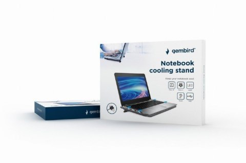 GEMBIRD PODSTAWKA CHŁODZĄCA POD NOTEBOOKA 15" 1X WENTYLATOR 12CM, PODŚWIETLENIE LED, NBS-1F15-04 GEMBIRD GEMBIRD PODSTAWKA CHŁODZĄCA POD NOTEBOOKA 15" 1X WENTYLATOR 12CM, PODŚWIETLENIE LED, NBS-1F15-04 GEMBIRD