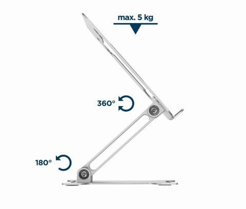 GEMBIRD SKŁADANA PODSTAWKA POD NOTEBOOKA 15,6" SREBRNA GEMBIRD GEMBIRD SKŁADANA PODSTAWKA POD NOTEBOOKA 15,6" SREBRNA GEMBIRD