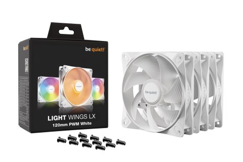 WENTYLATOR BE QUIET! Light Wings LX 120mm PWM White Triple Pack BE QUIET! WENTYLATOR BE QUIET! Light Wings LX 120mm PWM White Triple Pack BE QUIET!