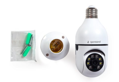GEMBIRD INTELIGENTNA OBROTOWA KAMERA WI-FI E27, 3.6MM, 1920X1080 GEMBIRD GEMBIRD INTELIGENTNA OBROTOWA KAMERA WI-FI E27, 3.6MM, 1920X1080 GEMBIRD