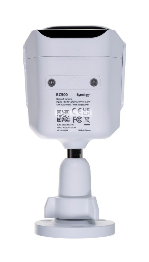 Synology Camera BC500, Bullet , 5 MP, 2.8 mm, H.264/H.265, MicroSD (up to 128 GB), White, IP67 Synology Synology Camera BC500, Bullet , 5 MP, 2.8 mm, H.264/H.265, MicroSD (up to 128 GB), White, IP67 Synology