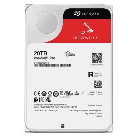Dysk HDD Seagate IronWolf Pro (20 TB; 256MB; 3.5"; SATA) Seagate Dysk HDD Seagate IronWolf Pro (20 TB; 256MB; 3.5"; SATA) Seagate