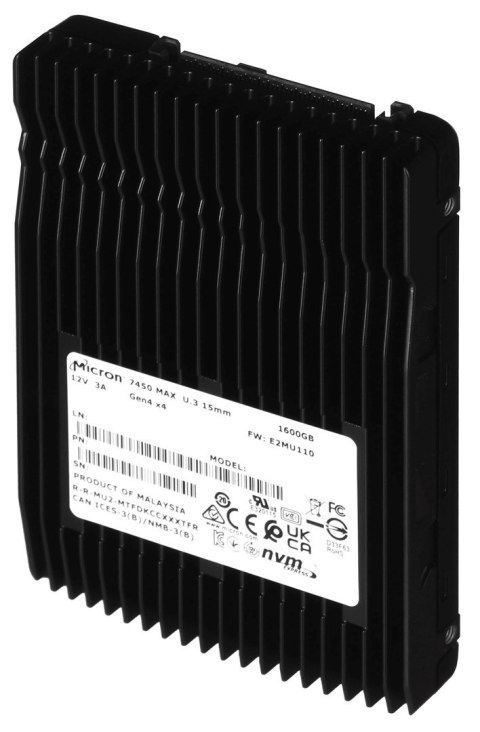 Dysk SSD Micron 7450 MAX 1.6TB U.3 (15mm) NVMe Gen4 MTFDKCC1T6TFS-1BC1ZABYYR (DWPD 3) Micron Dysk SSD Micron 7450 MAX 1.6TB U.3 (15mm) NVMe Gen4 MTFDKCC1T6TFS-1BC1ZABYYR (DWPD 3) Micron