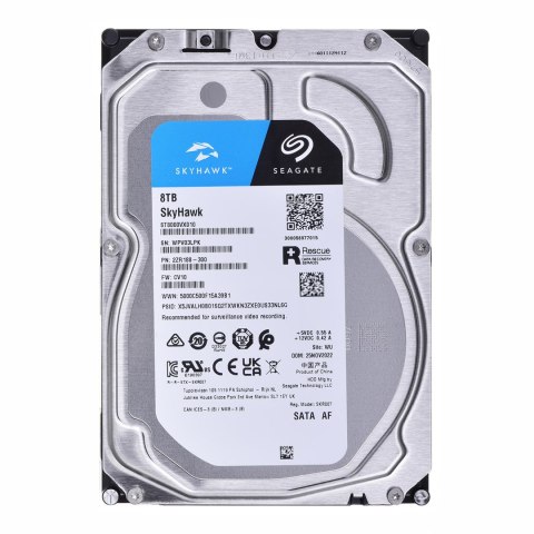 Dysk twardy HDD Seagate SkyHawk 8TB 3,5" SATA ST8000VX010 Seagate Dysk twardy HDD Seagate SkyHawk 8TB 3,5" SATA ST8000VX010 Seagate