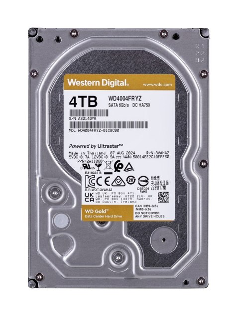 Dysk twardy HDD WD Gold 4TB 3,5" SATA WD4004FRYZ WD