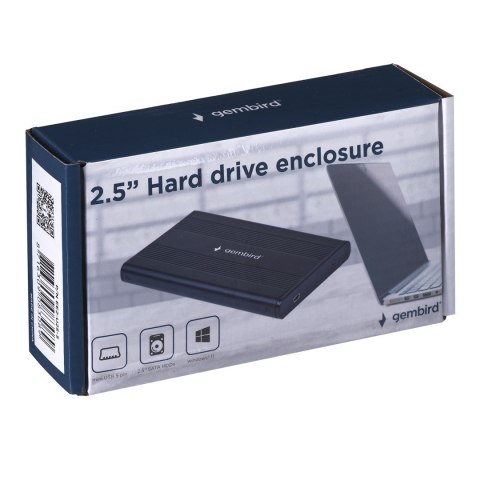 Obudowa GEMBIRD EE2-U2S-5 (2.5"; USB 2.0; Aluminium; kolor czarny) GEMBIRD Obudowa GEMBIRD EE2-U2S-5 (2.5"; USB 2.0; Aluminium; kolor czarny) GEMBIRD