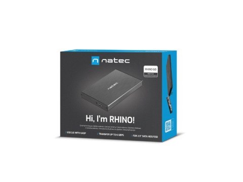 Obudowa NATEC Rhino GO NKZ-0941 (2.5"; USB 3.0; Aluminium; kolor czarny) NATEC Obudowa NATEC Rhino GO NKZ-0941 (2.5"; USB 3.0; Aluminium; kolor czarny) NATEC