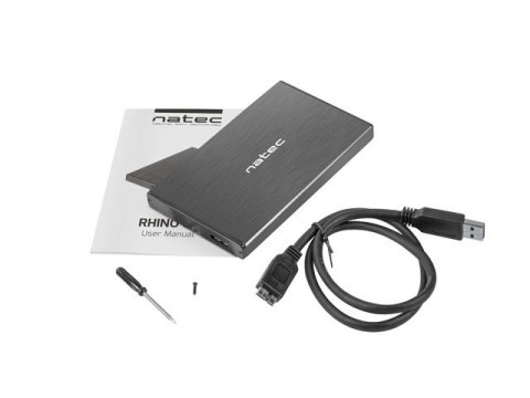 Obudowa NATEC Rhino GO NKZ-0941 (2.5"; USB 3.0; Aluminium; kolor czarny) NATEC Obudowa NATEC Rhino GO NKZ-0941 (2.5"; USB 3.0; Aluminium; kolor czarny) NATEC
