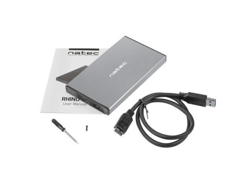 Obudowa na dysk NATEC Rhino Go NKZ-1281 (2.5"; USB 3.0; Aluminium; kolor szary) NATEC Obudowa na dysk NATEC Rhino Go NKZ-1281 (2.5"; USB 3.0; Aluminium; kolor szary) NATEC