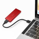 QOLTEC OBUDOWA NA DYSK M.2 SSD | SATA | NGFF | USB 3.0 | SUPER SPEED 5GB/S | 2TB | CZERWONY Qoltec