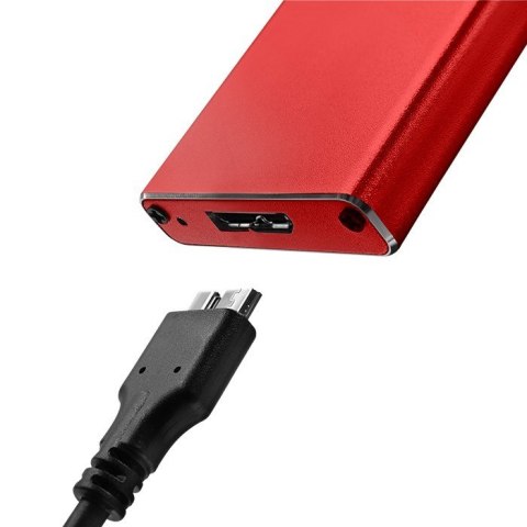 QOLTEC OBUDOWA NA DYSK M.2 SSD | SATA | NGFF | USB 3.0 | SUPER SPEED 5GB/S | 2TB | CZERWONY Qoltec QOLTEC OBUDOWA NA DYSK M.2 SSD | SATA | NGFF | USB 3.0 | SUPER SPEED 5GB/S | 2TB | CZERWONY Qoltec