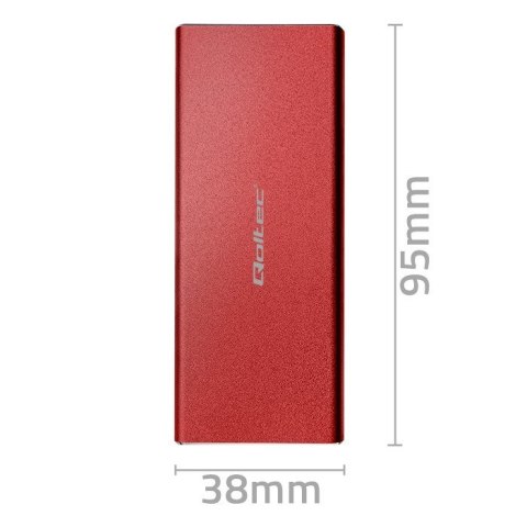QOLTEC OBUDOWA NA DYSK M.2 SSD | SATA | NGFF | USB 3.0 | SUPER SPEED 5GB/S | 2TB | CZERWONY Qoltec QOLTEC OBUDOWA NA DYSK M.2 SSD | SATA | NGFF | USB 3.0 | SUPER SPEED 5GB/S | 2TB | CZERWONY Qoltec