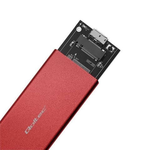 QOLTEC OBUDOWA NA DYSK M.2 SSD | SATA | NGFF | USB 3.0 | SUPER SPEED 5GB/S | 2TB | CZERWONY Qoltec QOLTEC OBUDOWA NA DYSK M.2 SSD | SATA | NGFF | USB 3.0 | SUPER SPEED 5GB/S | 2TB | CZERWONY Qoltec
