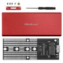 QOLTEC OBUDOWA NA DYSK M.2 SSD | SATA | NGFF | USB 3.0 | SUPER SPEED 5GB/S | 2TB | CZERWONY Qoltec