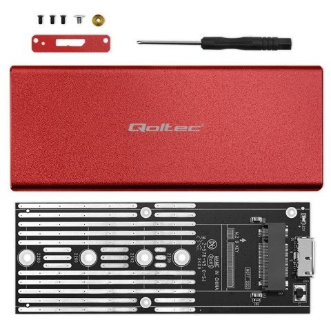 QOLTEC OBUDOWA NA DYSK M.2 SSD | SATA | NGFF | USB 3.0 | SUPER SPEED 5GB/S | 2TB | CZERWONY Qoltec QOLTEC OBUDOWA NA DYSK M.2 SSD | SATA | NGFF | USB 3.0 | SUPER SPEED 5GB/S | 2TB | CZERWONY Qoltec